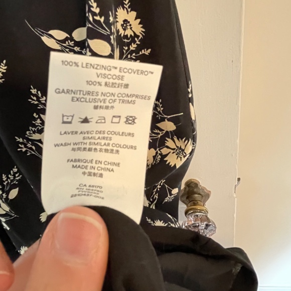 Frank & Oak Black & Floral Midi Dress - Picture 5 of 6